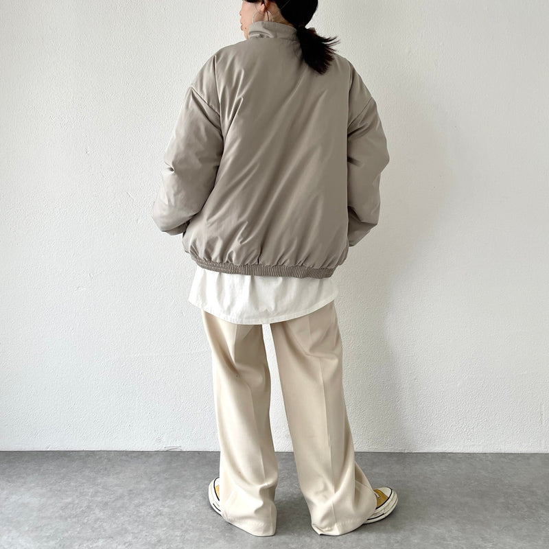 standard fake down blouson / beige（スタンダード フェイク ダウン