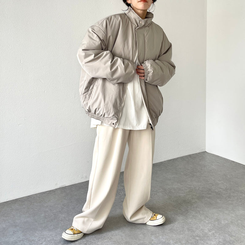 standard fake down blouson / beige（スタンダード フェイク ダウン