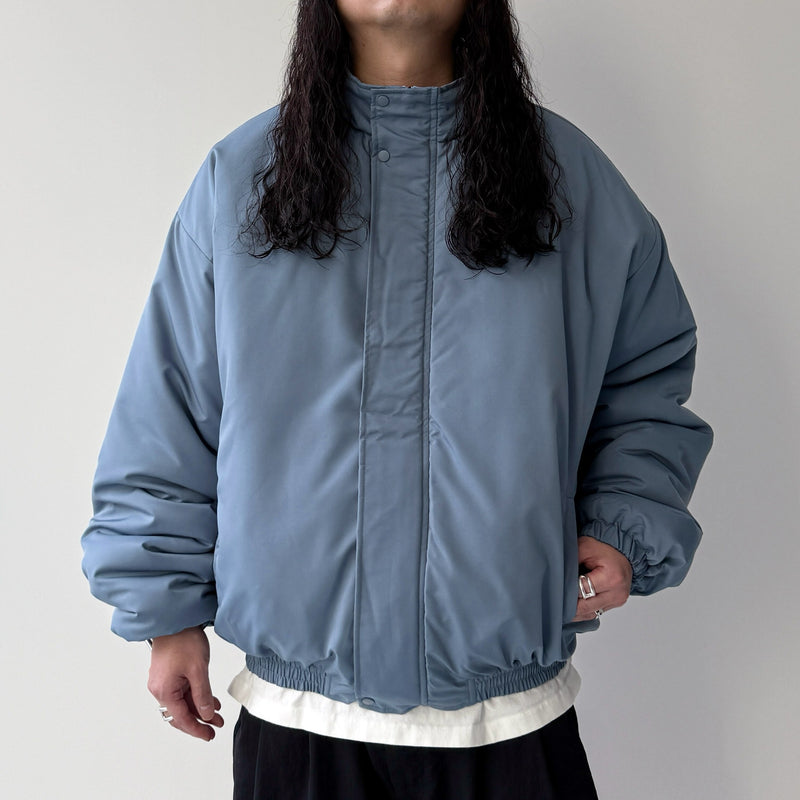 standard fake down blouson / smoky blue（スタンダード フェイク