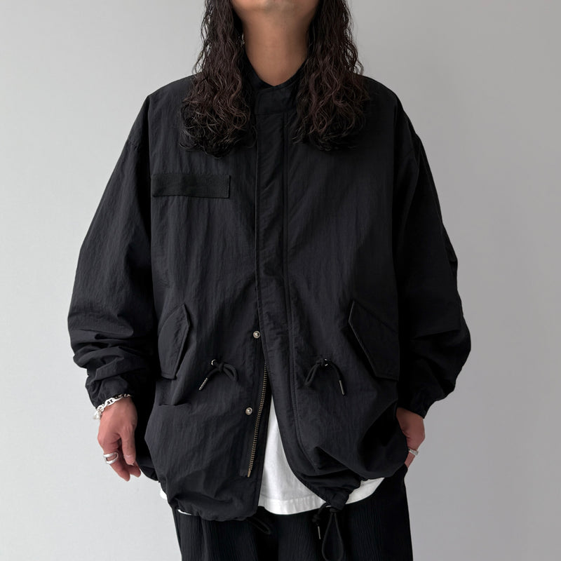 loose silhouette military short mods coat / black（ルーズ