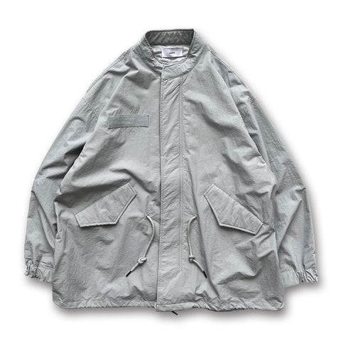 loose silhouette military short mods coat / gray