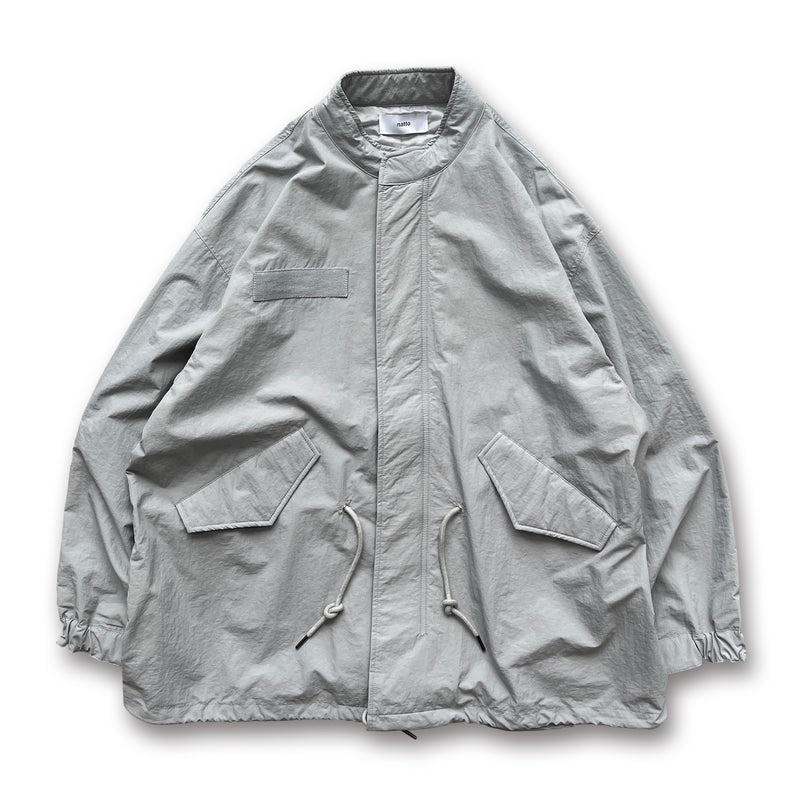 loose silhouette military short mods coat / grayディティール画像