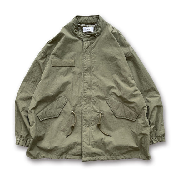 loose silhouette military short mods coat / olive