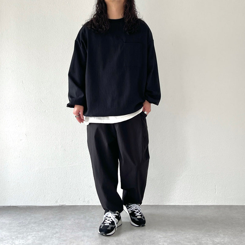 tuck wide pants / black（タックワイドパンツ / ブラック） | natto | ナット 公式オンラインショップ