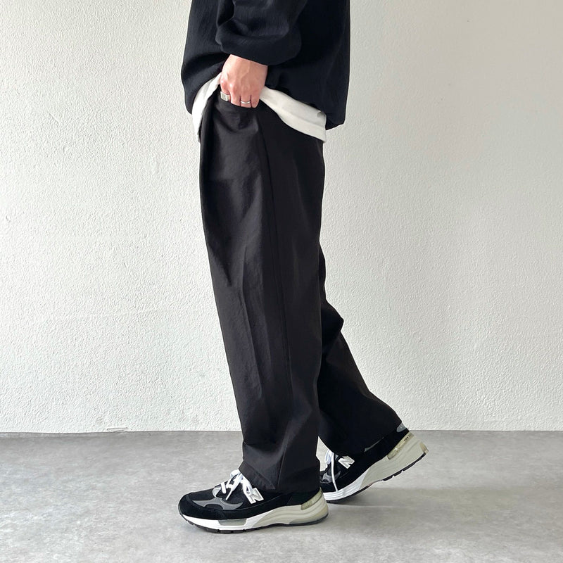 tuck wide pants / black（タックワイドパンツ / ブラック） | natto | ナット 公式オンラインショップ