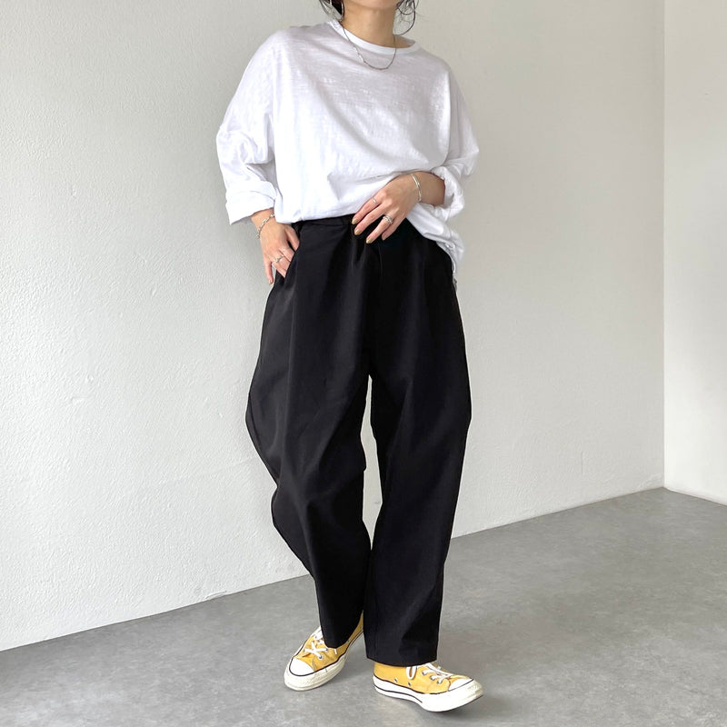 tuck wide pants / black（タックワイドパンツ / ブラック