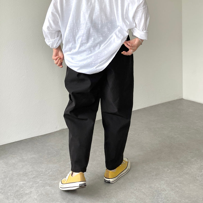 【低価豊富な】harapeco-Tuck Wide Pants(タックワイドパンツ)Lサイズ パンツ