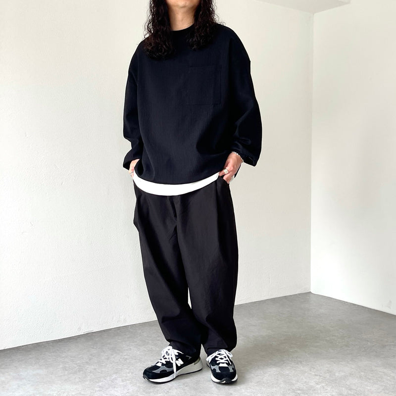 tuck wide pants / black（タックワイドパンツ / ブラック） | natto 