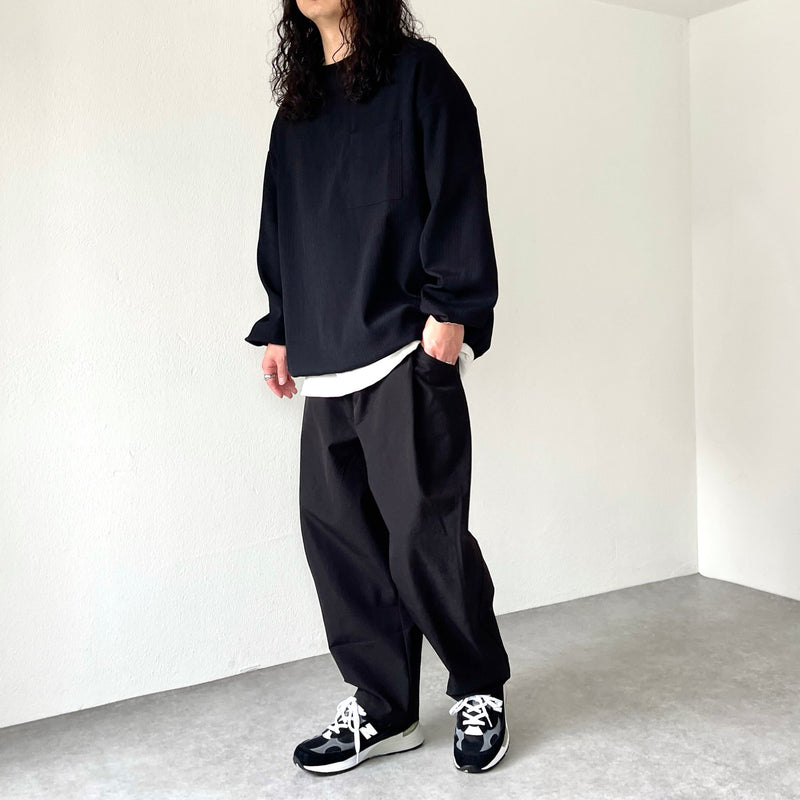 tuck wide pants / black（タックワイドパンツ / ブラック） | natto | ナット 公式オンラインショップ