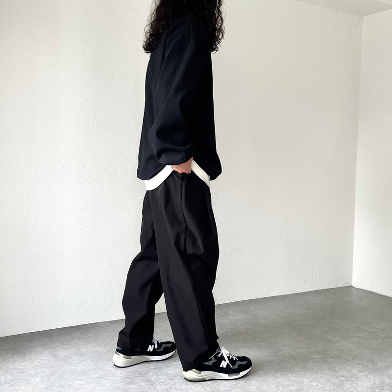 tuck wide pants / black（タックワイドパンツ / ブラック） | natto | ナット 公式オンラインショップ