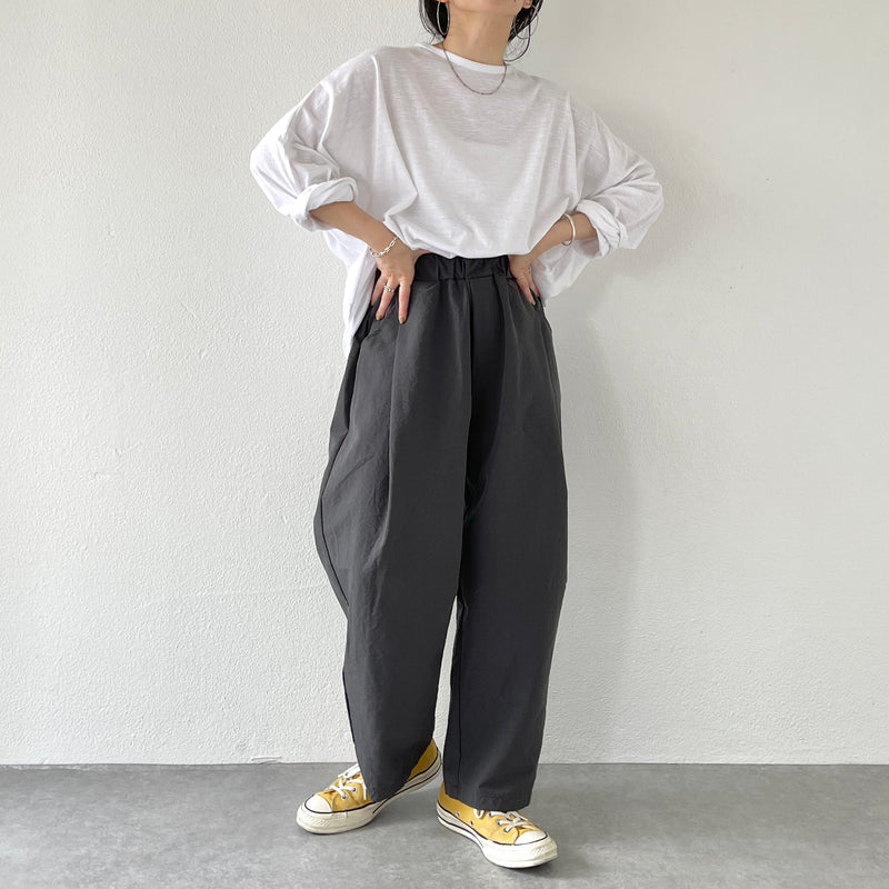 tuck wide pants / charcoal（タックワイドパンツ / チャコール