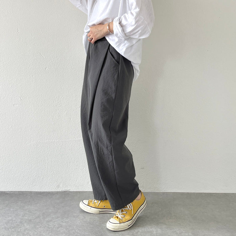 tuck wide pants / charcoal（タックワイドパンツ / チャコール 