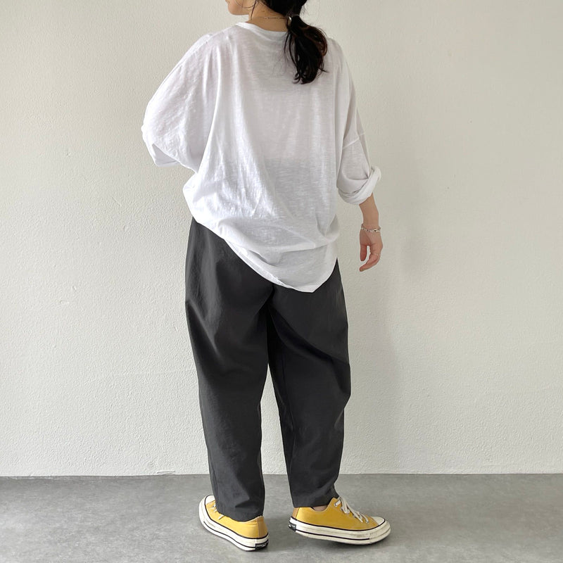 tuck wide pants / charcoal（タックワイドパンツ / チャコール