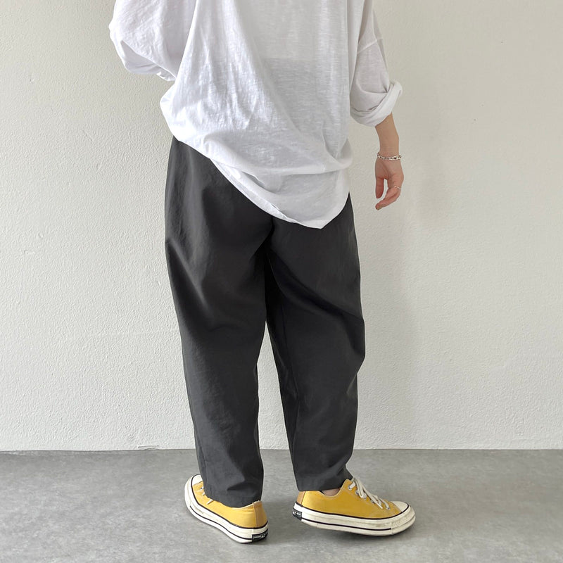 tuck wide pants / charcoal（タックワイドパンツ / チャコール 