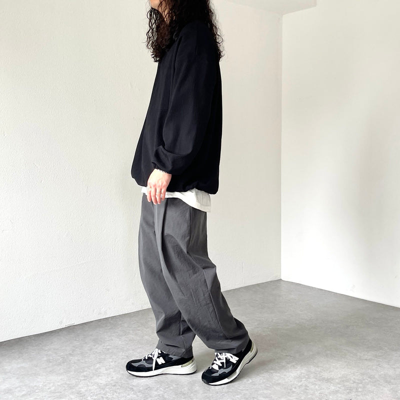 tuck wide pants / charcoal（タックワイドパンツ / チャコール 