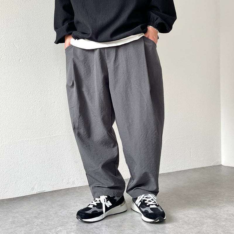 tuck wide pants / charcoal（タックワイドパンツ / チャコール