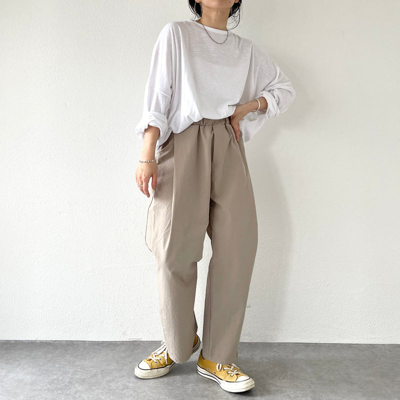 tuck wide pants / beige（タックワイドパンツ / ベージュ） | natto | ナット 公式オンラインショップ