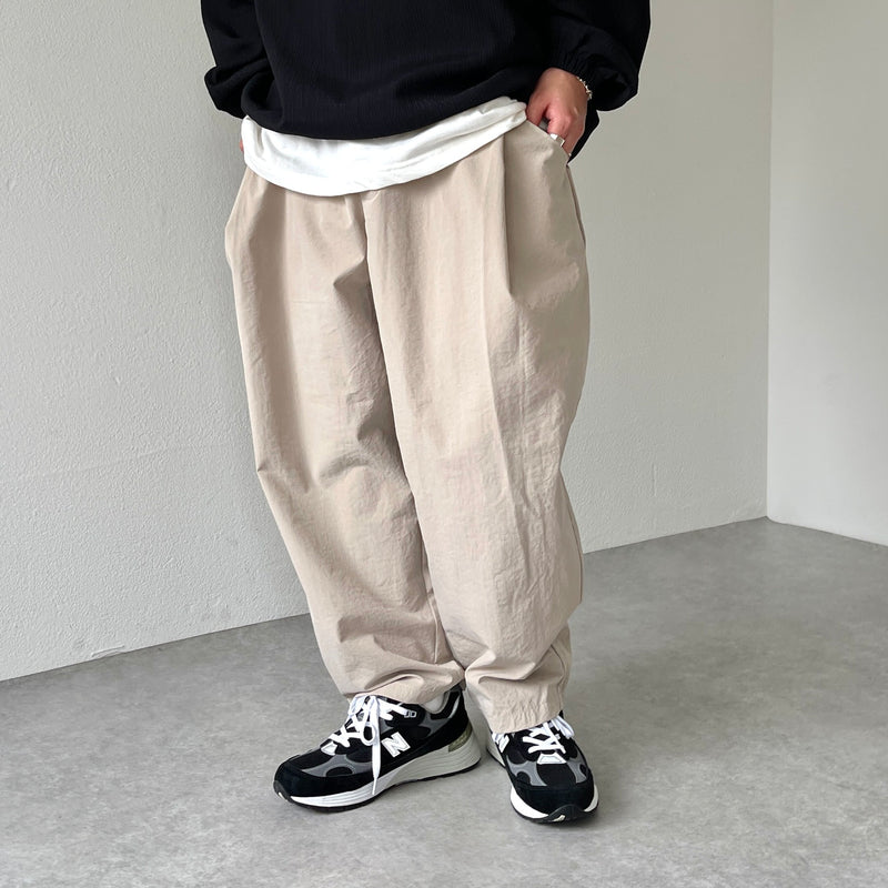 tuck wide pants / beige（タックワイドパンツ / ベージュ