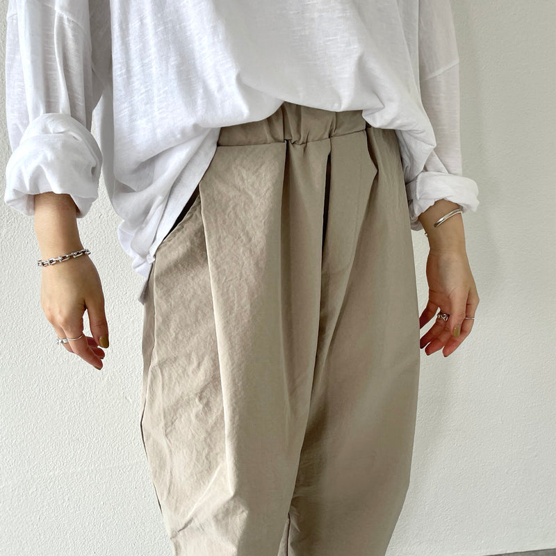 tuck wide pants / beige（タックワイドパンツ / ベージュ） | natto | ナット 公式オンラインショップ