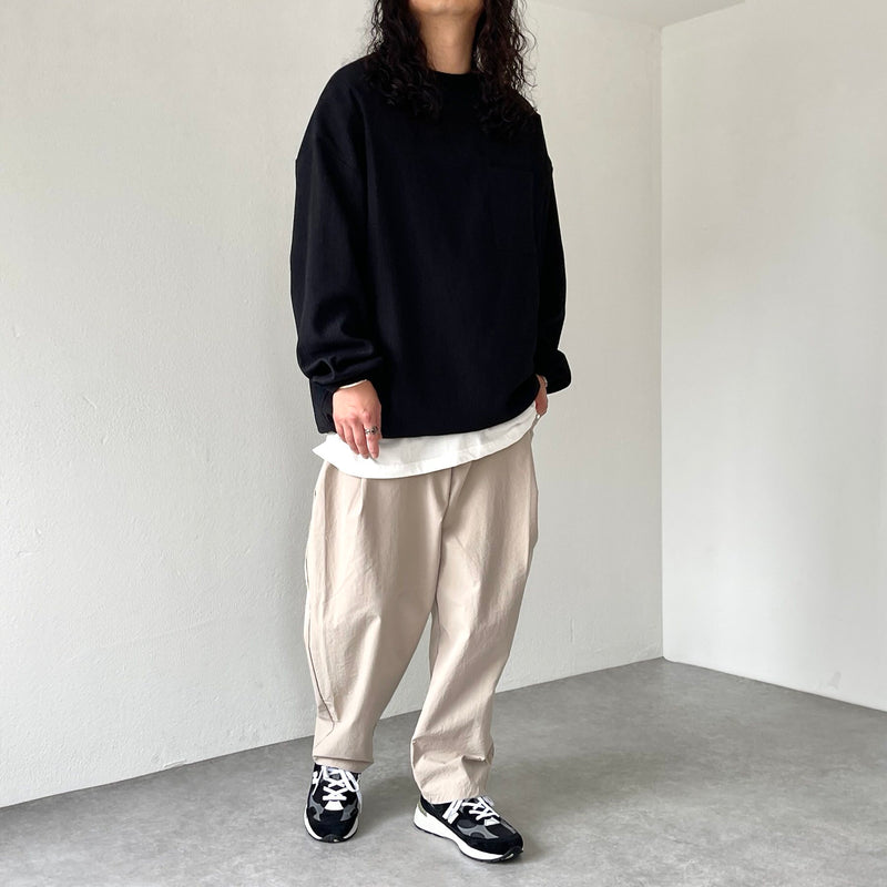 tuck wide pants / beige（タックワイドパンツ / ベージュ