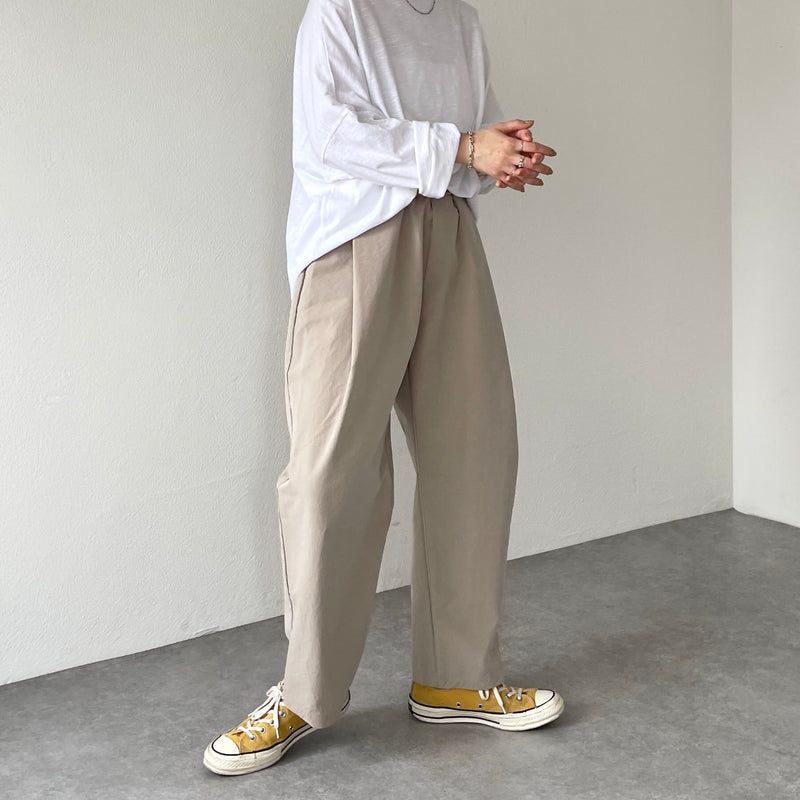 tuck wide pants / beige（タックワイドパンツ / ベージュ） | natto | ナット 公式オンラインショップ