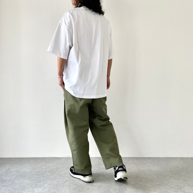 tuck wide pants / olive（タックワイドパンツ / オリーブ） | natto