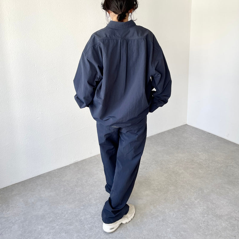 loose silhouette nylon pants / navy（ルーズシルエットナイロンパンツ / ネイビー） | natto | ナット  公式オンラインショップ