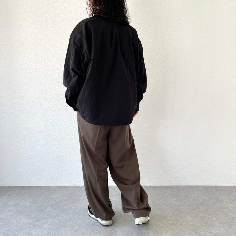 2tuck wide slacks pants / brown（2タックワイドスラックス