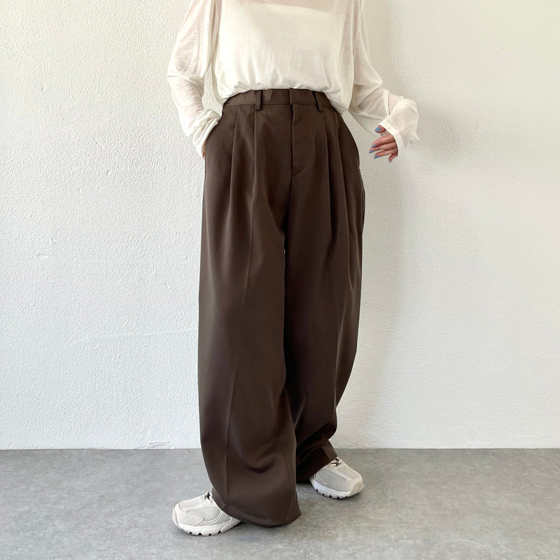 riette Mule slacks 韓国 LOOSE WORK パンツ SLY スライ パンツ その他のパンツ ホワイト