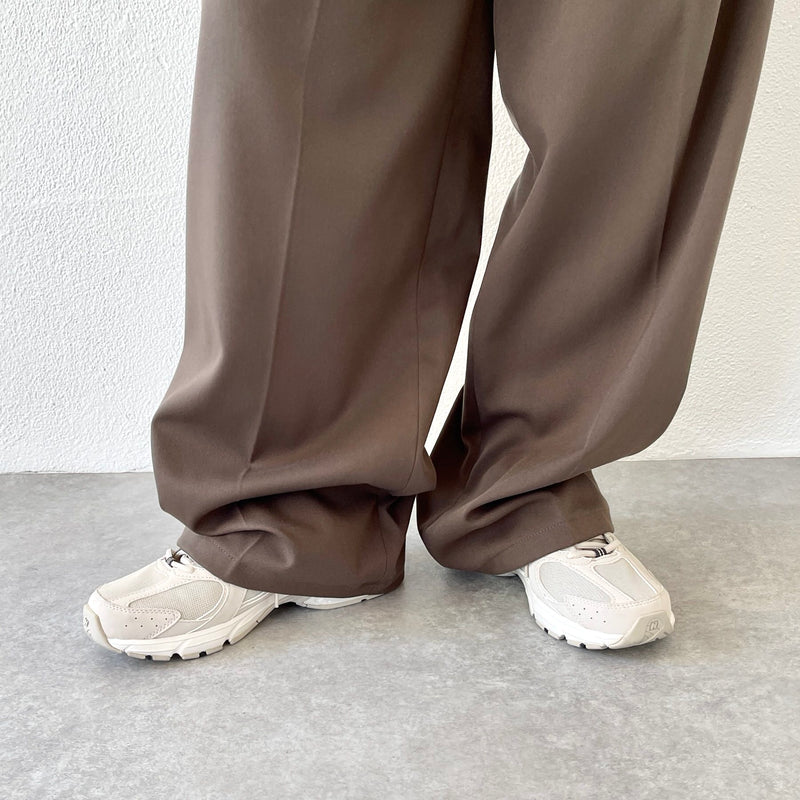 narrow パンツ36ブラウン anuke 即納 アンヌーク ボトムス Strech Twill Pants ストレッチ