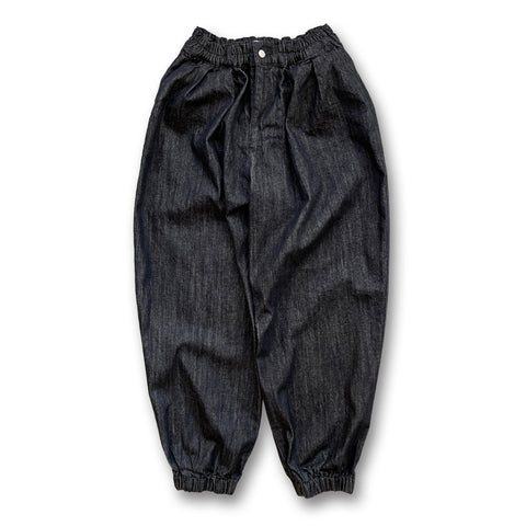 balloon jogger denim pants / black