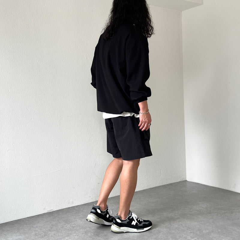 charbon シャルボン ナイロンカーゴショーツ Lサイズ loose silhouette nylon cargo shorts / charcoal（ルーズ