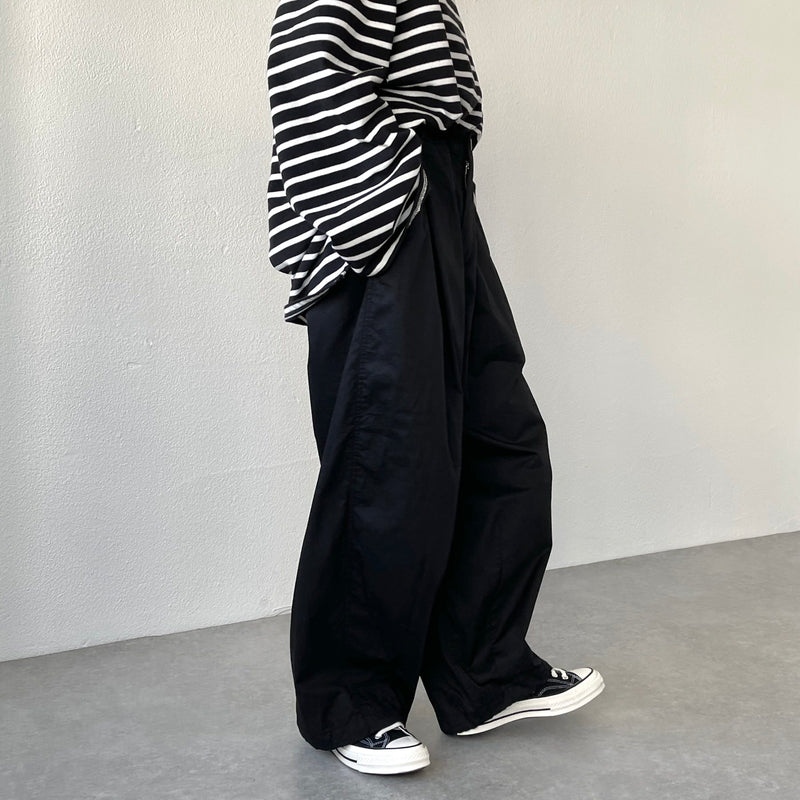 wide silhouette pants / black（ワイドシルエットパンツ / ブラック