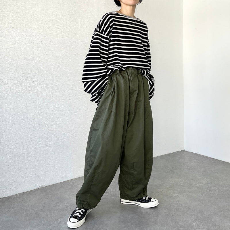 wide silhouette pants / olive（ワイドシルエットパンツ / オリーブ） | natto | ナット 公式オンラインショップ