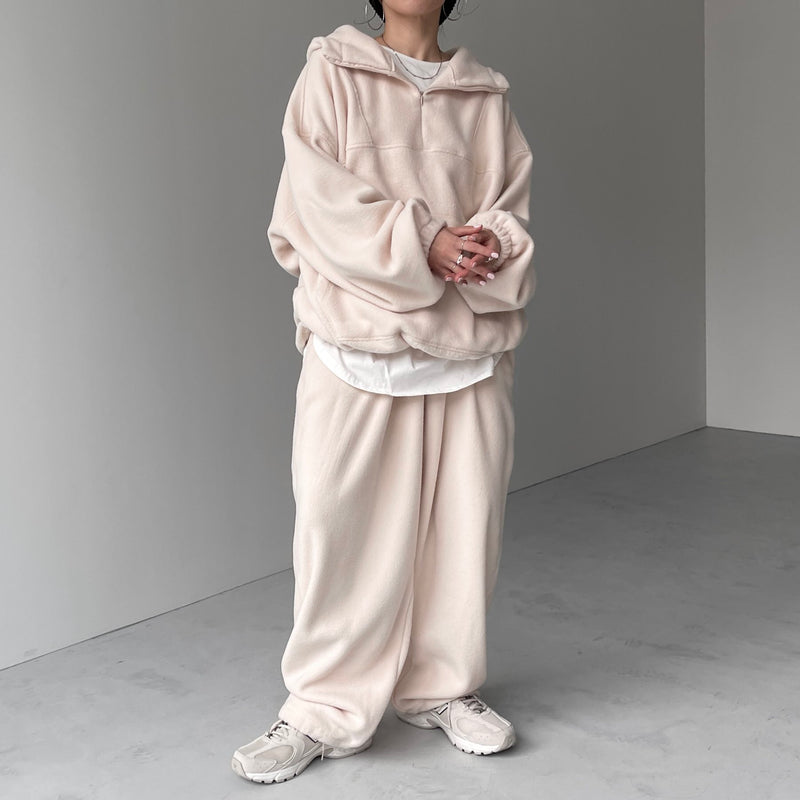 relax silhouette fleece pants / ivory（リラックス シルエット