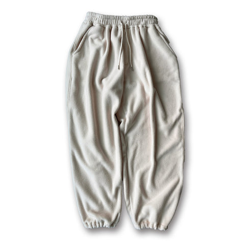 relax silhouette fleece pants / ivory