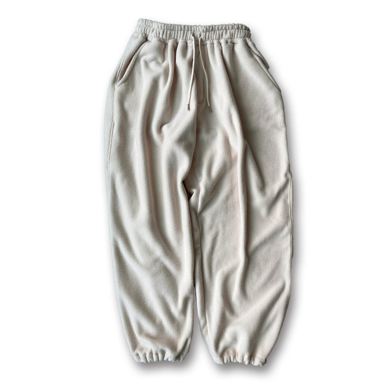 relax silhouette fleece pants / ivoryディティール画像