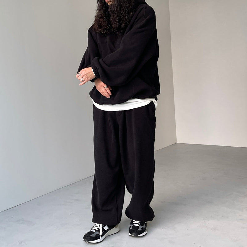 relax silhouette fleece pants / black(リラックス シルエット relax silhouette fleece pants / black(リラックス シルエット