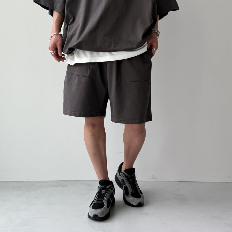 loose silhouette box shorts / charcoal（ルーズシルエット ボックス