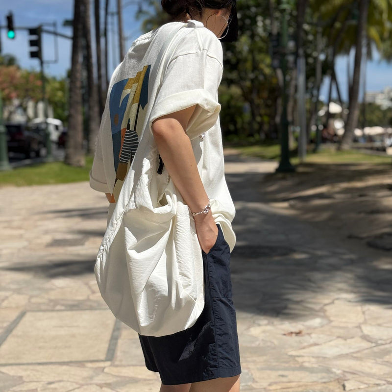 compact nylon bag / ivory（コンパクトナイロンバッグ / アイボリー