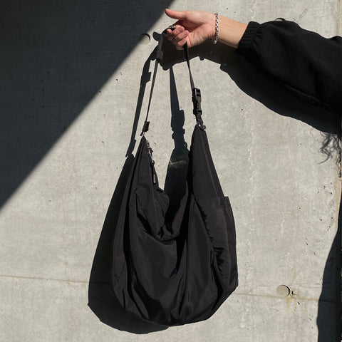 compact nylon bag / black
