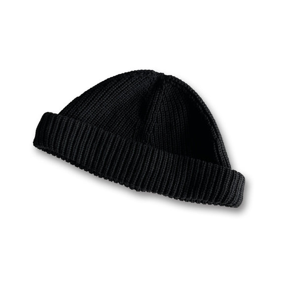 knit beanie / black