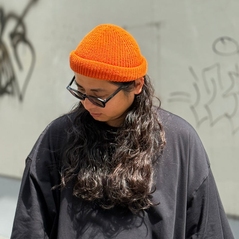 bott beanie orange ニット帽 オレンジ knit beanie / orange（ニットビーニー / オレンジ） | natto | ナット