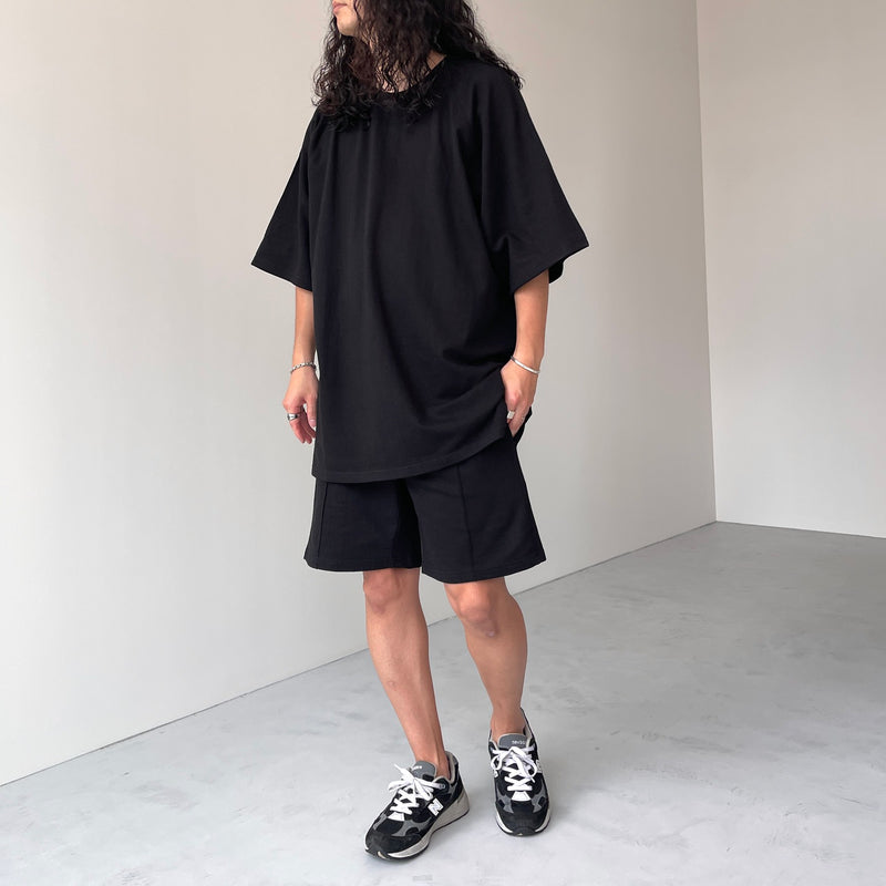 nergy スエット　スポンジニット　セットアップ relax sweat set up / black（リラックススウェットセットアップ
