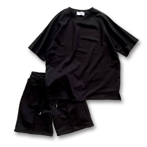 relax sweat set up / black