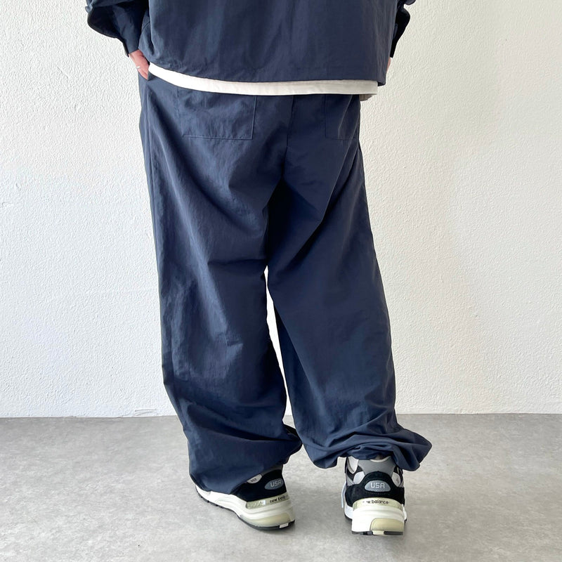 loose silhouette nylon shirt set up / navy（ルーズシルエット