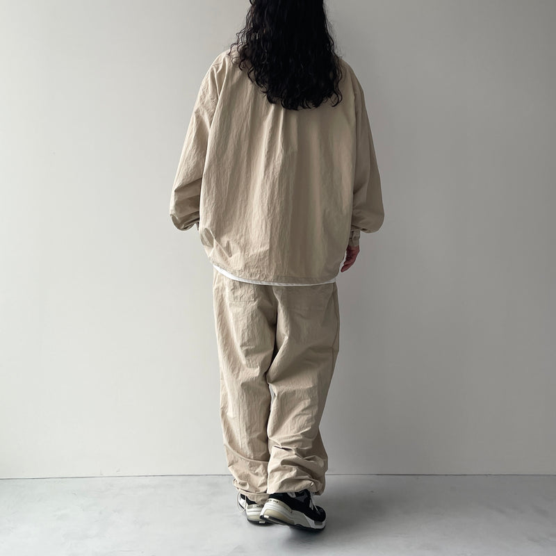 loose silhouette nylon shirt set up / beige（ルーズシルエット