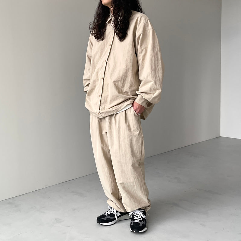 トップス loose silhouette nylon shirt set up loose silhouette nylon shirt set up / navy（ルーズシルエット