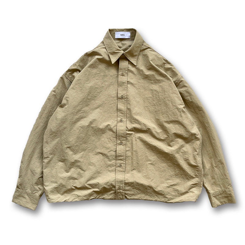 loose silhouette nylon shirt set up / beige（ルーズシルエット