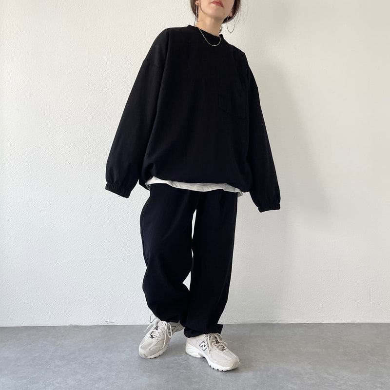 【Nami】SLY セットアップ premium slab set up / navy（プレミアム スラブ セットアップ